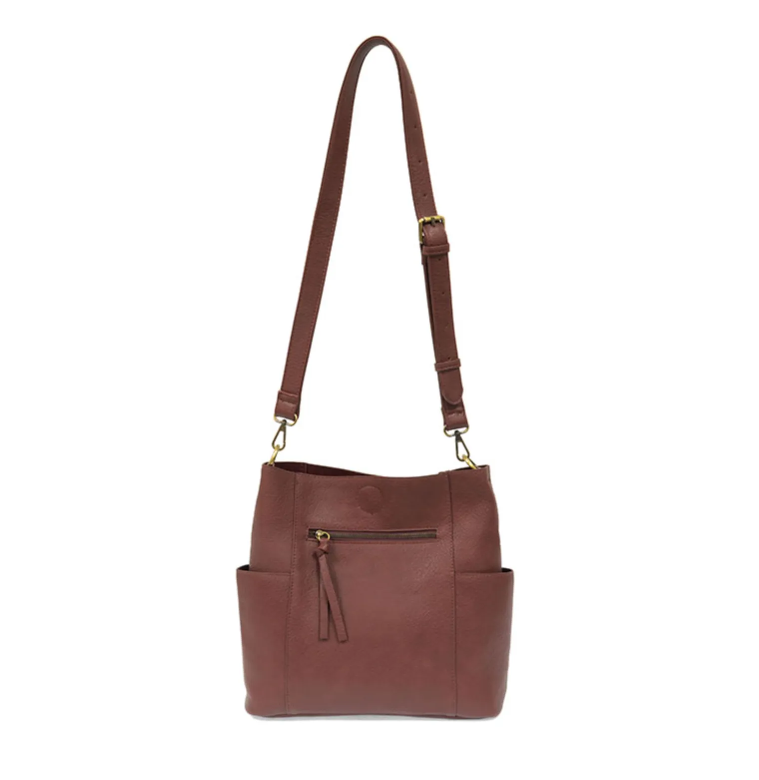 Plum Side Pocket Bucket Bag