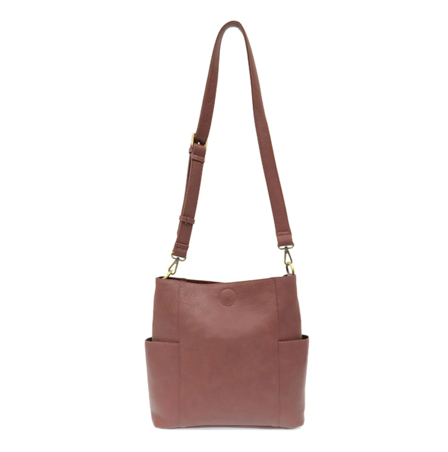 Plum Side Pocket Bucket Bag