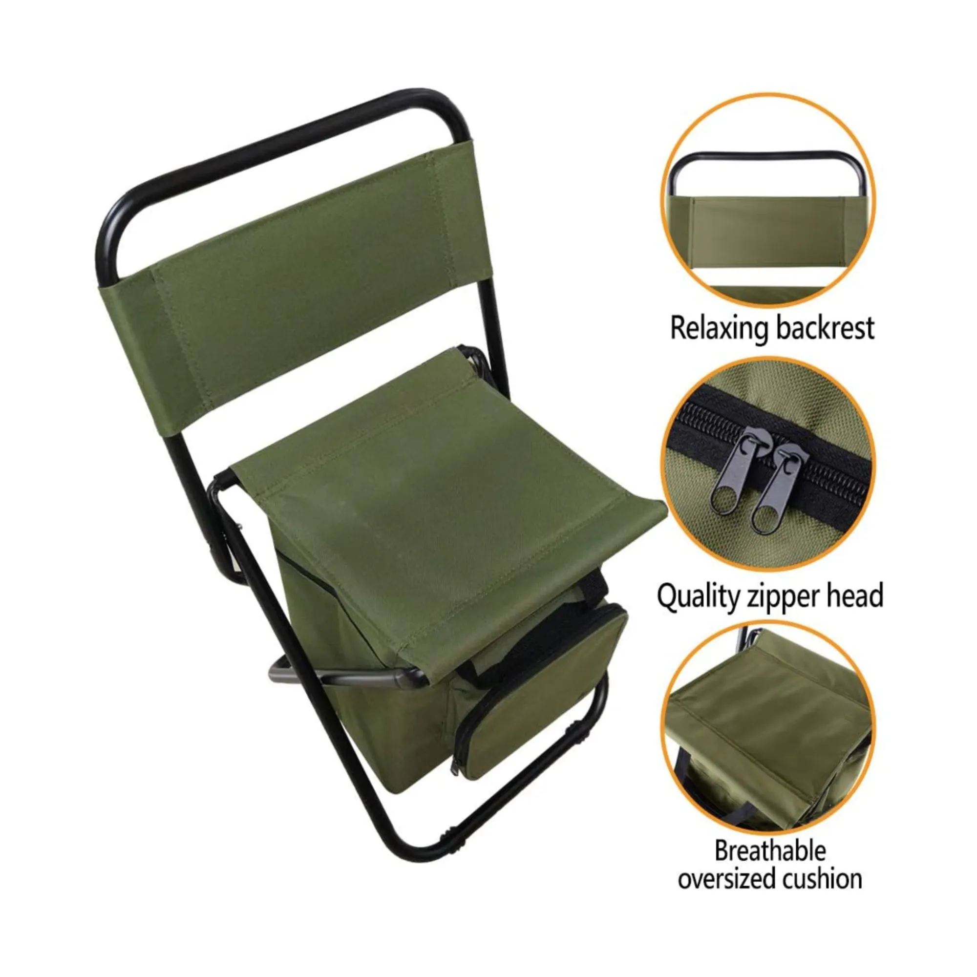 Portable And Folding Camping/Fishing Chair With Storage Bag Jg20375292