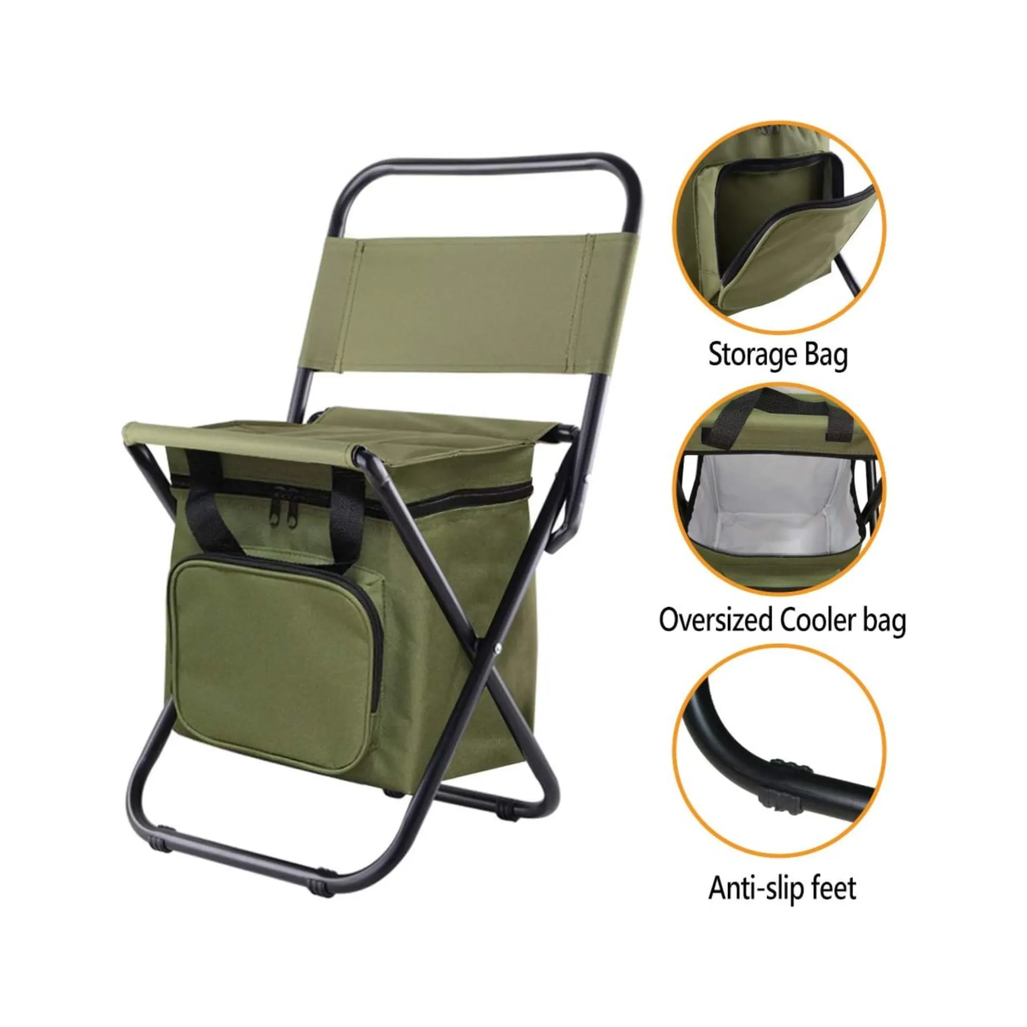 Portable And Folding Camping/Fishing Chair With Storage Bag Jg20375292