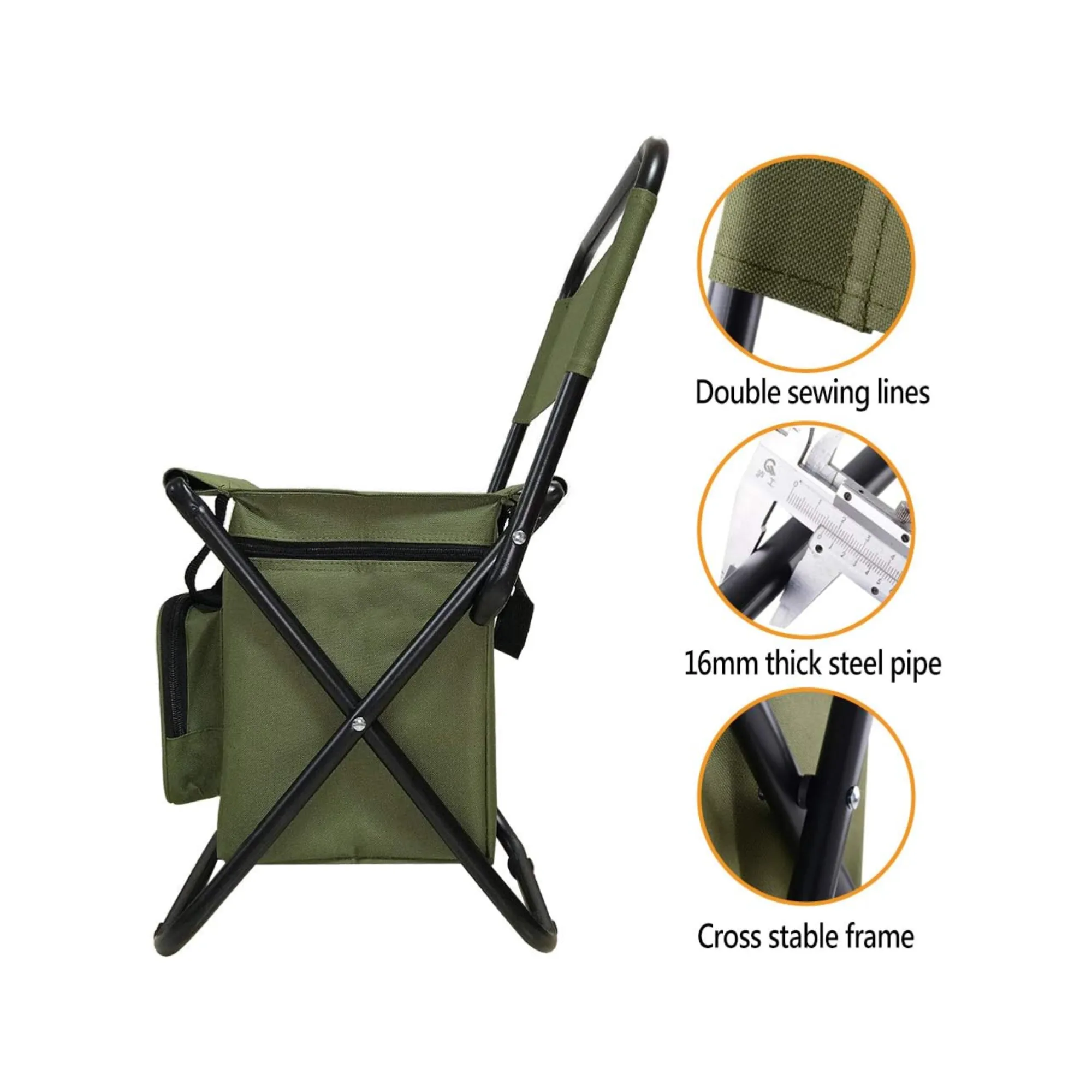 Portable And Folding Camping/Fishing Chair With Storage Bag Jg20375292