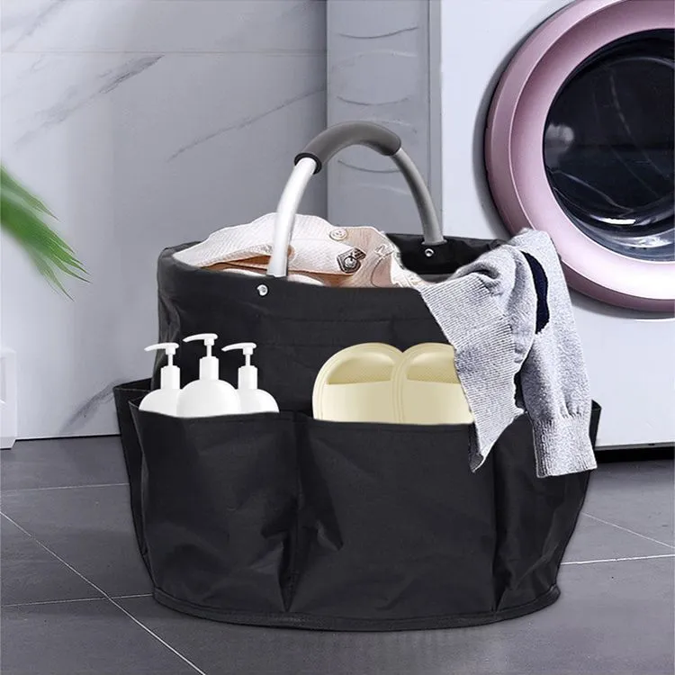 PORTABLE PICNIC BASKET OUTDOOR BEACH BASKET PORTABLE FOLDABLE STORAGE WASH BAG SHOWER BASKET HOME SHOPPING BASKET