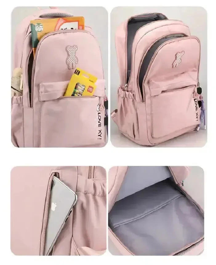 Purpul Student Schoolbag Junior High School Boys and Girls Backpack 1688-12