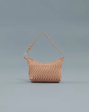 Quilted Shoulder Bag in Beige