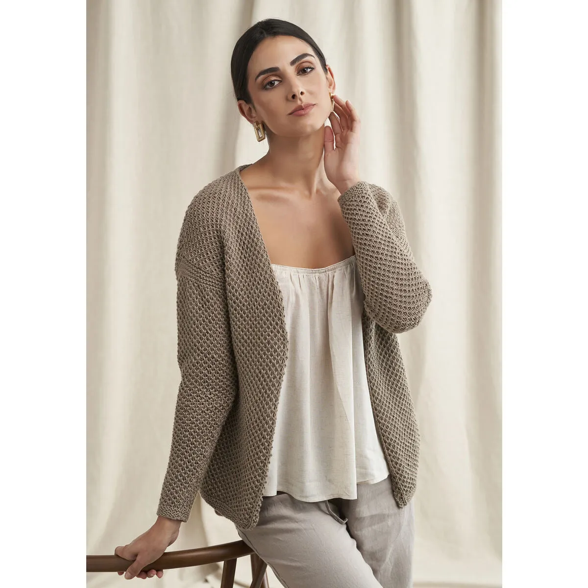 Ray Cardigan Kit from 4 Projects - Creative Linen by Quail Studio