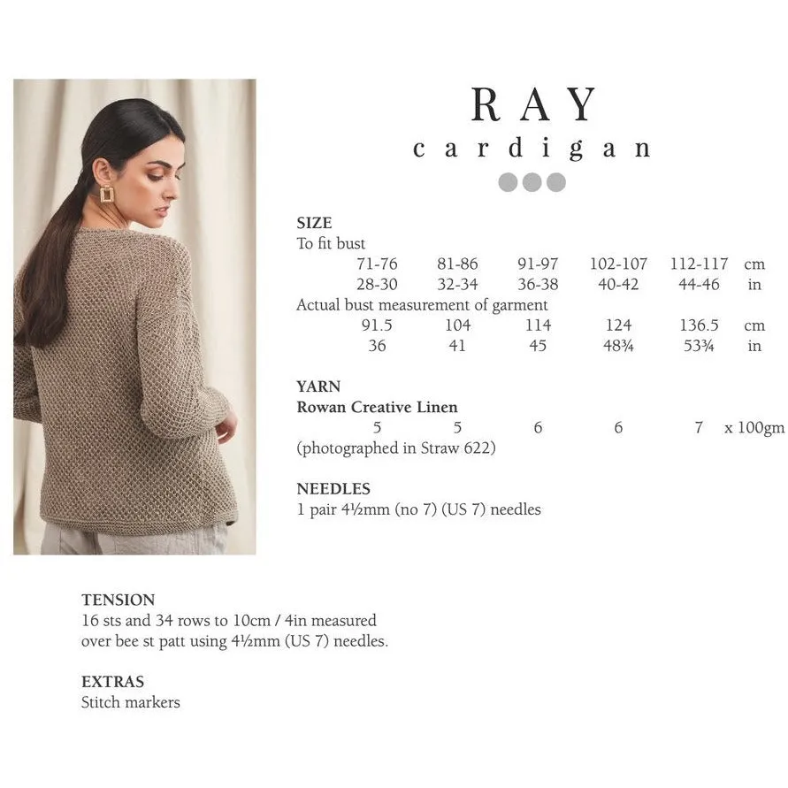 Ray Cardigan Kit from 4 Projects - Creative Linen by Quail Studio