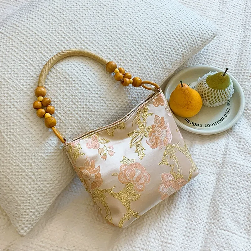 Retro Embroidered Bucket Bag