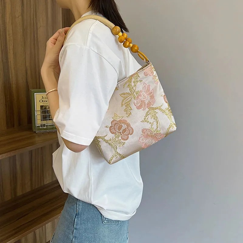 Retro Embroidered Bucket Bag