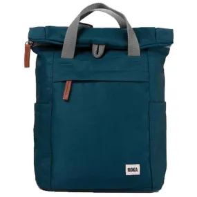 Roka Finchley A Small Sustainable Canvas Backpack - Teal