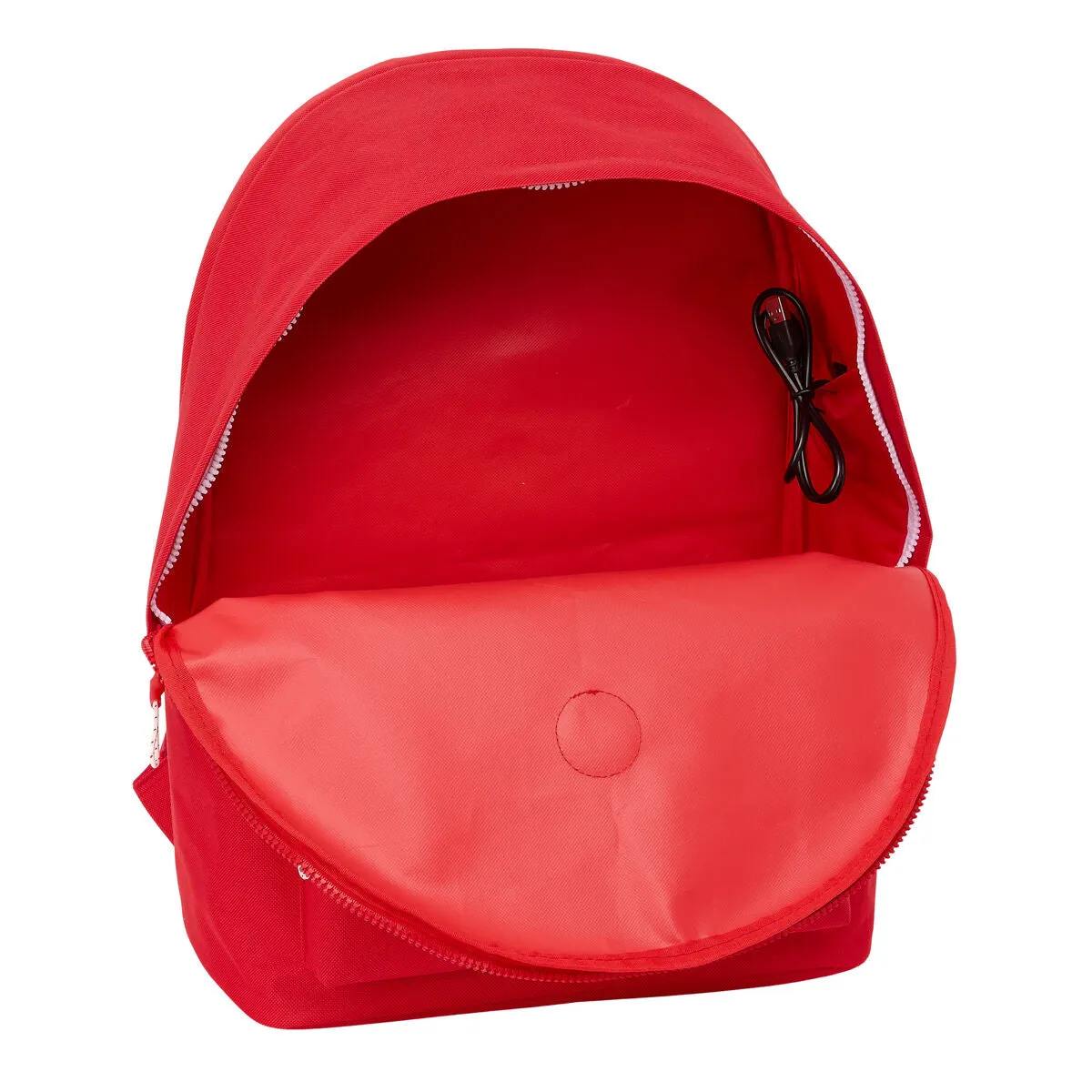 Rucksack for Laptop and Tablet with USB Output Sevilla Fútbol Club Red 31 x 44 x 18 cm