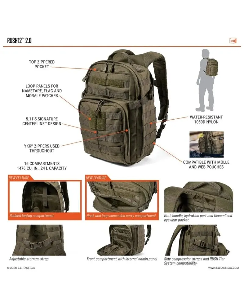 Rush 12 2.0 Backpack 24L - Kangaroo