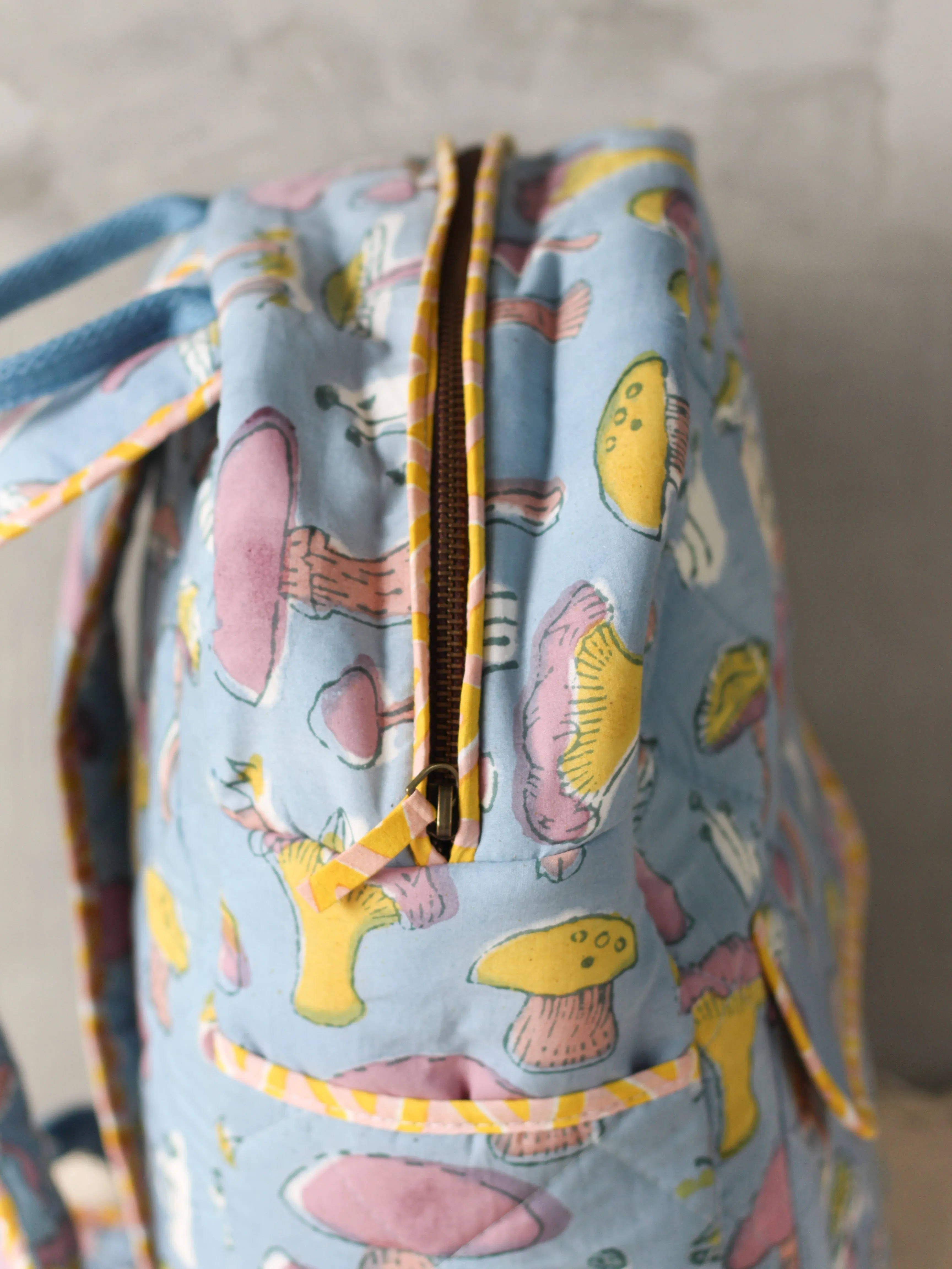 Skyblue Mushroom Nappy Bag