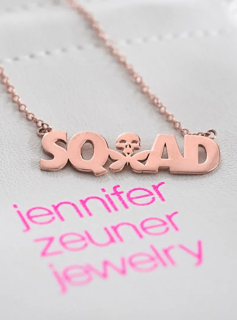 Squad Rose Gold  Nameplate  Necklace