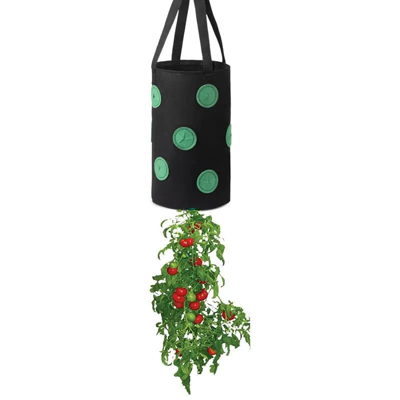 Strawberry Grow Bag Nonwoven Fabric Vertical Jardin Garden Hanging Plant Bag Vegetable Potato Planter Bag For Greenhouse