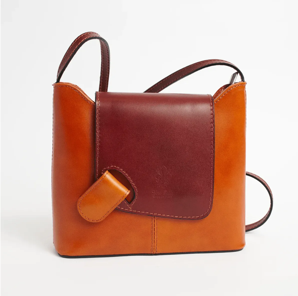 Structured Leather Crossbody Bag, Cascino