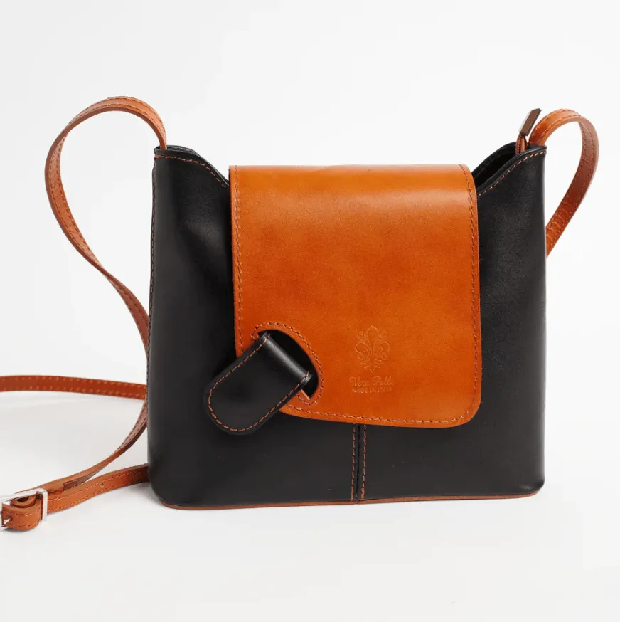 Structured Leather Crossbody Bag, Cascino