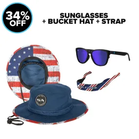 SUNGLASSES   BUCKET HAT |   STRAP   BAG