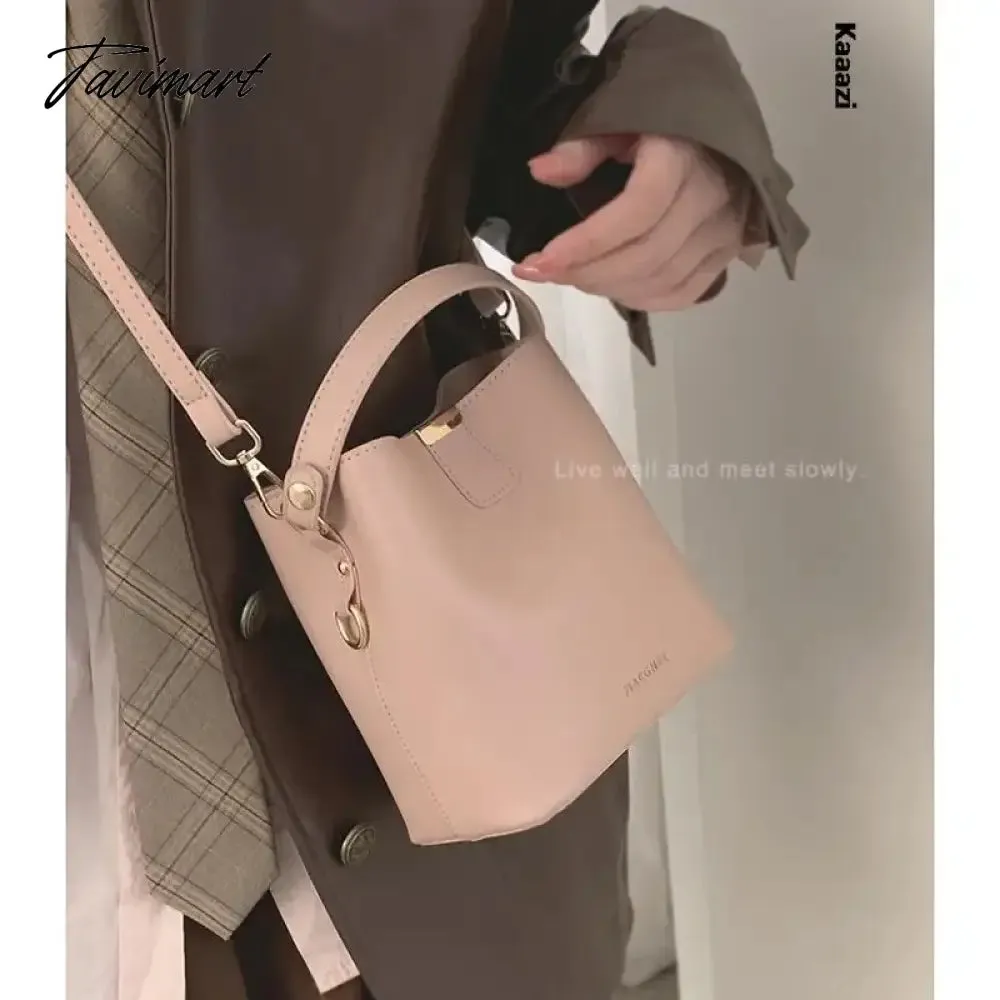 Tavimart New Trend Versatile Women's Handbag Solid Color Casual Shoulder Bag Luxury Pu Leather Classic Designer Crossbody Bag Simple