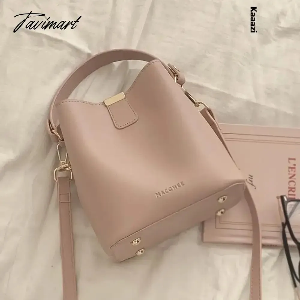 Tavimart New Trend Versatile Women's Handbag Solid Color Casual Shoulder Bag Luxury Pu Leather Classic Designer Crossbody Bag Simple