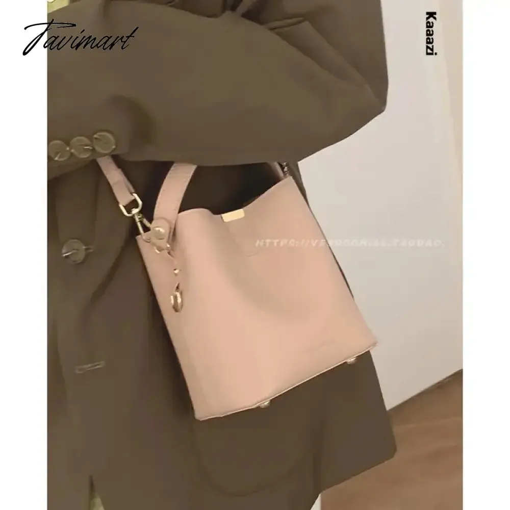 Tavimart New Trend Versatile Women's Handbag Solid Color Casual Shoulder Bag Luxury Pu Leather Classic Designer Crossbody Bag Simple