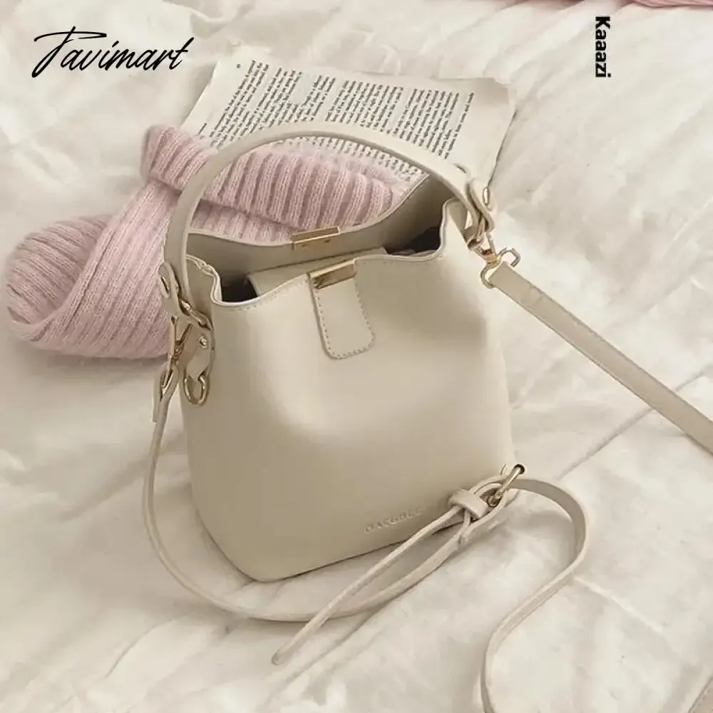 Tavimart New Trend Versatile Women's Handbag Solid Color Casual Shoulder Bag Luxury Pu Leather Classic Designer Crossbody Bag Simple