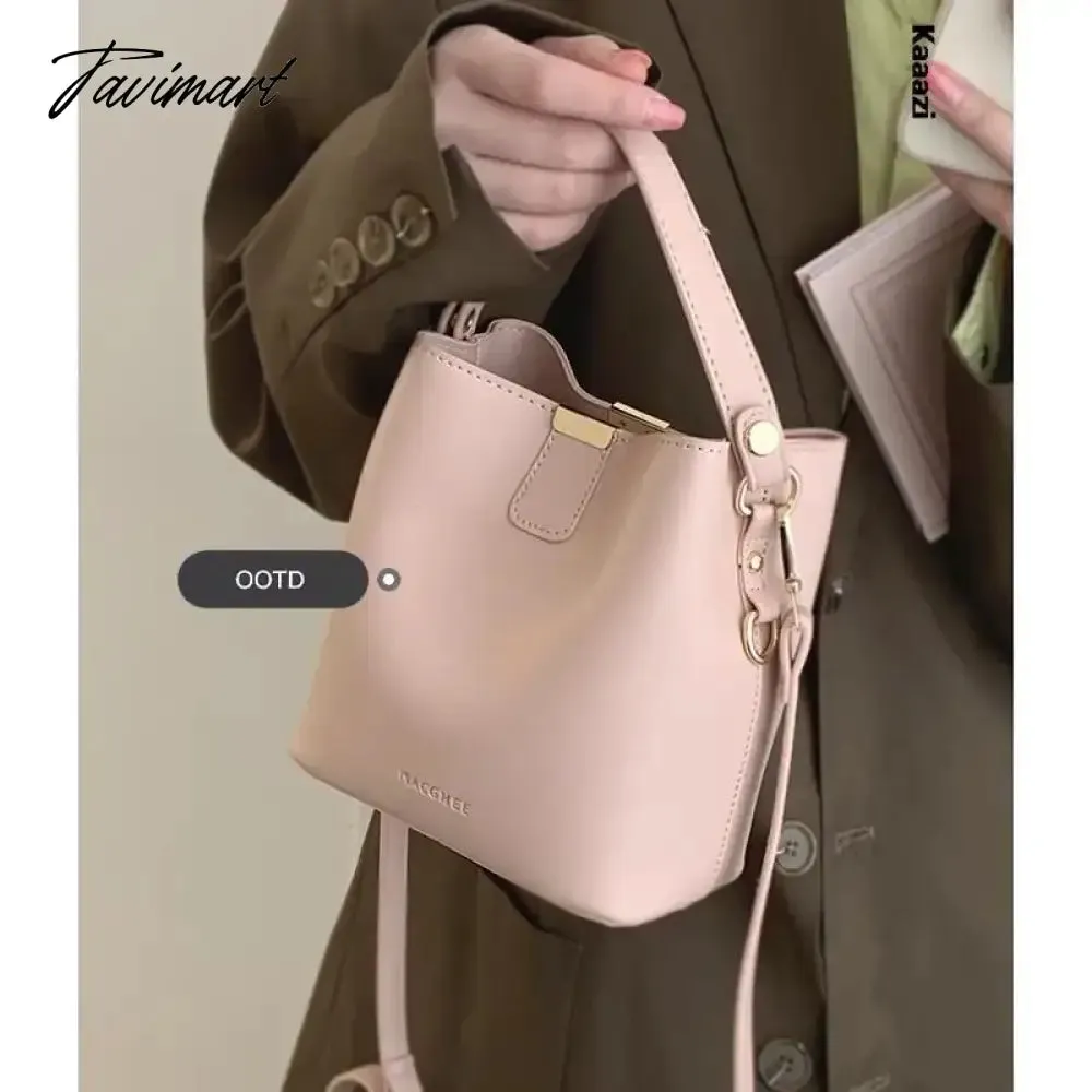 Tavimart New Trend Versatile Women's Handbag Solid Color Casual Shoulder Bag Luxury Pu Leather Classic Designer Crossbody Bag Simple