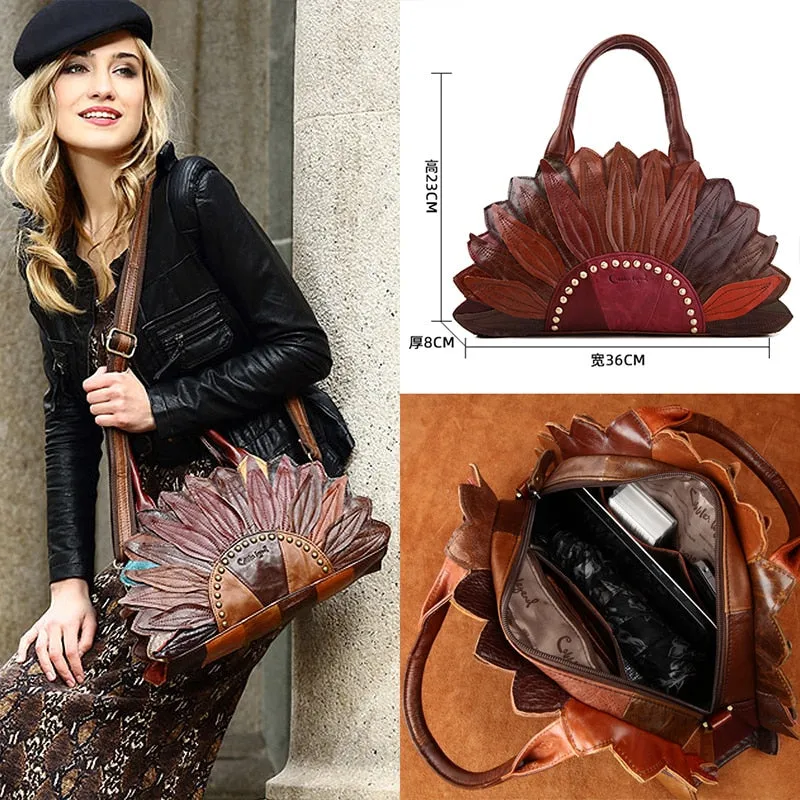 TEEK - Leather Spread Handbag