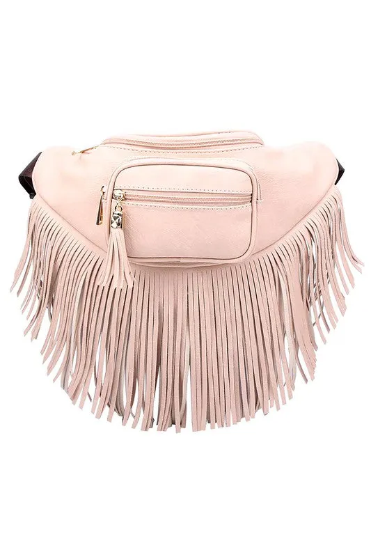 Thunder Chick Fitness Fashion Fringe Tassel Fanny Pack Waist Bag