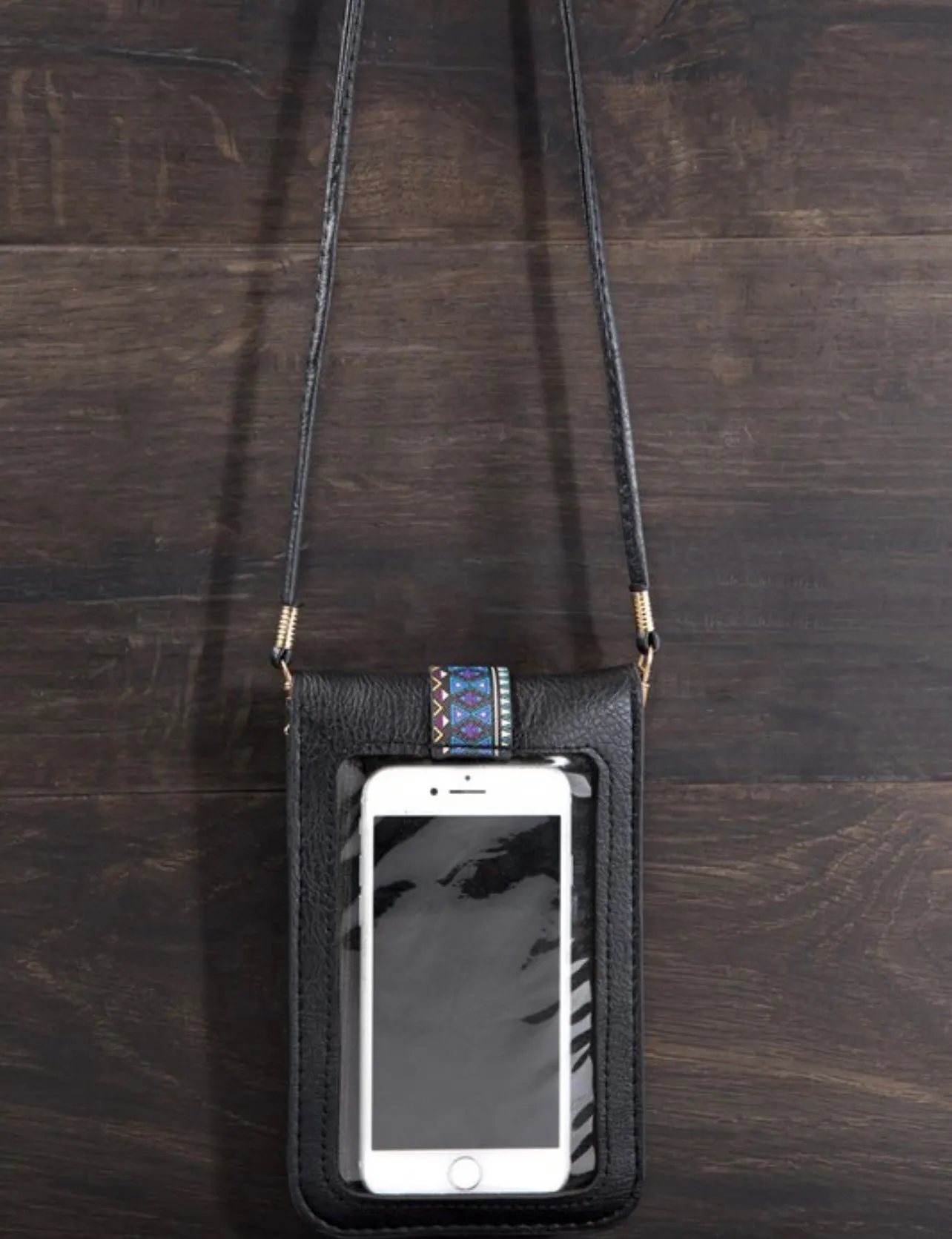 Tribal Print Cellphone Crossbody Bag