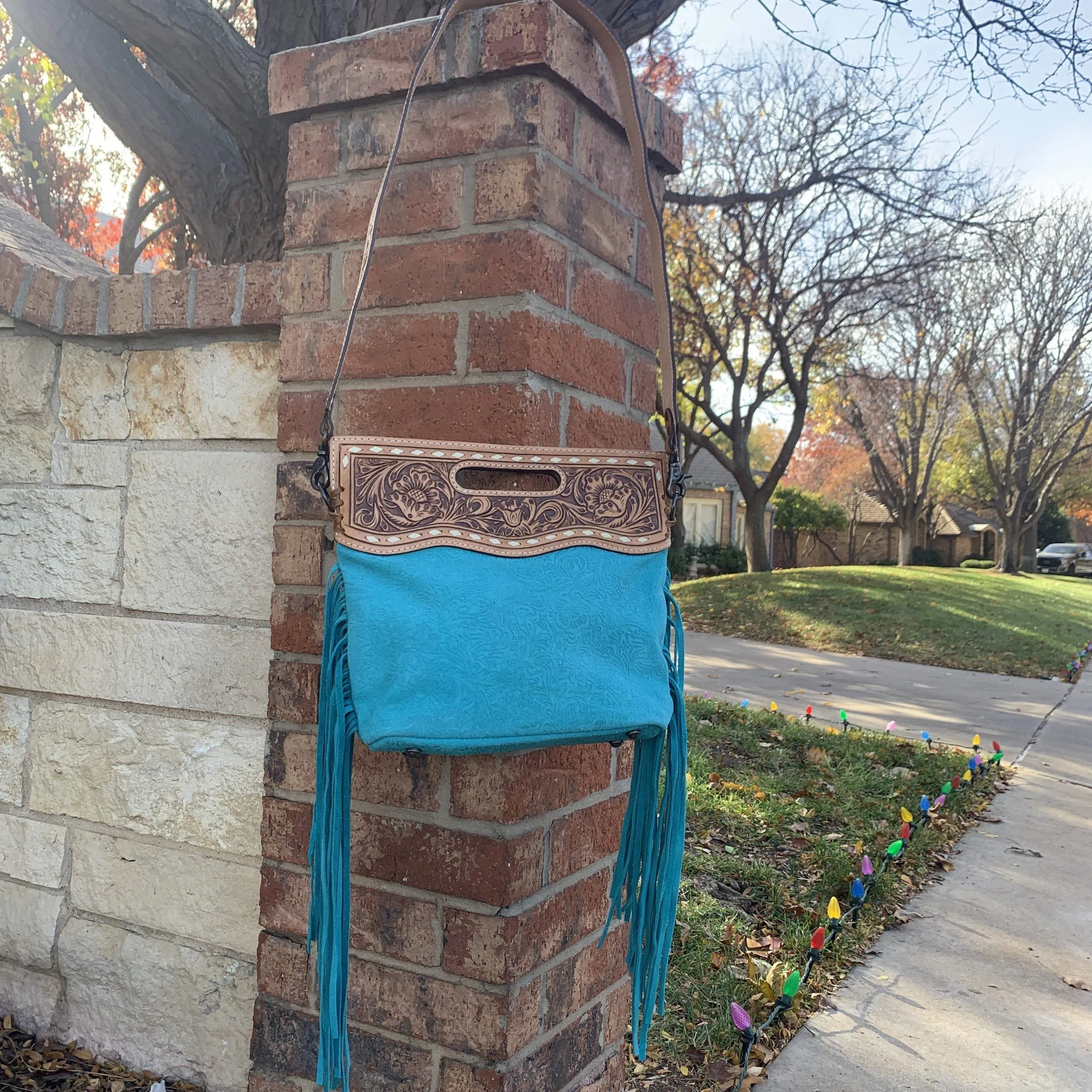 Turquoise Sweet Suede Serenade Clutch