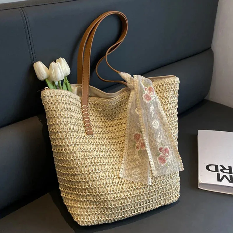 Uniwim Marlow Straw Tote Bag