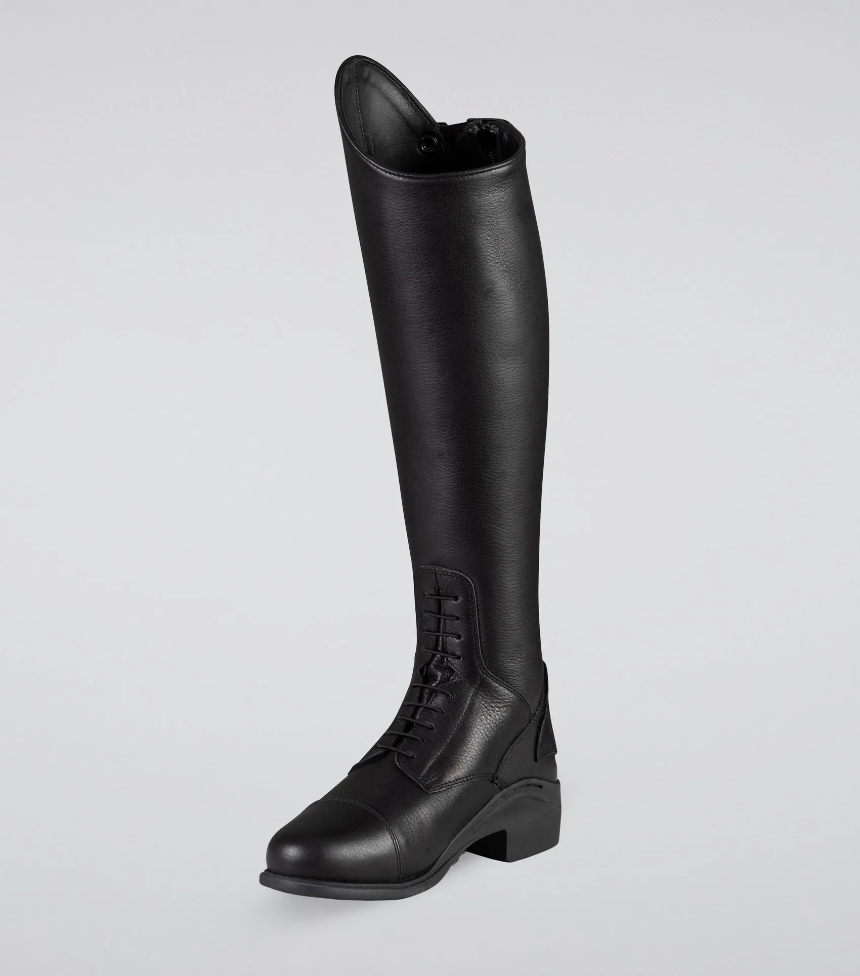 Vallardi Ladies Leather Field Tall Riding Boot Black (Regular Calf)