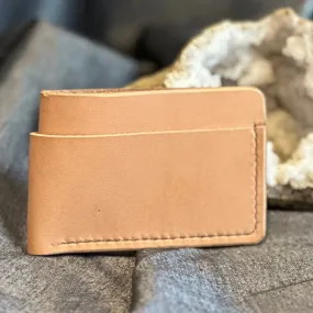 Veg Tan Horizontal Leather Wallet