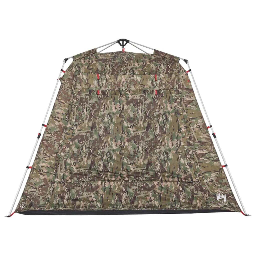 vidaXL Fishing Tent 4-Person Camouflage Quick Release