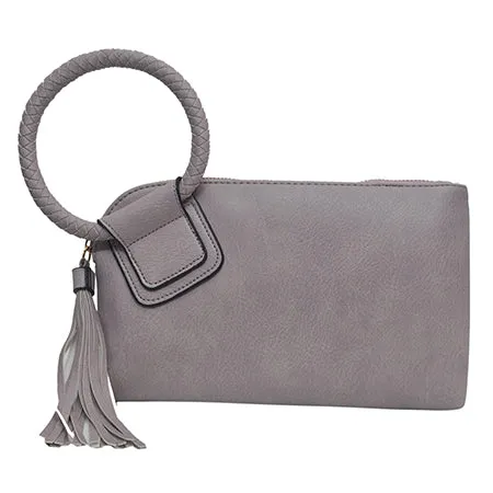 Violet NGIL Fashion Faux Leather Mini Purse With Fringe Tassel