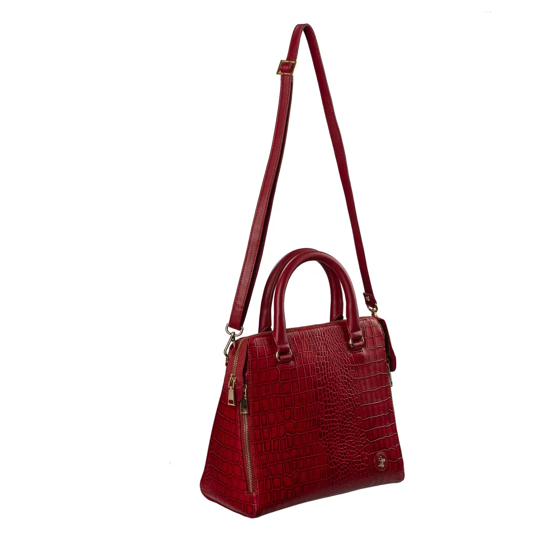 Vivian - Women's Handbag | Genuine Leather Ladies Sling Bag |Office Bag for Women | Color: Red