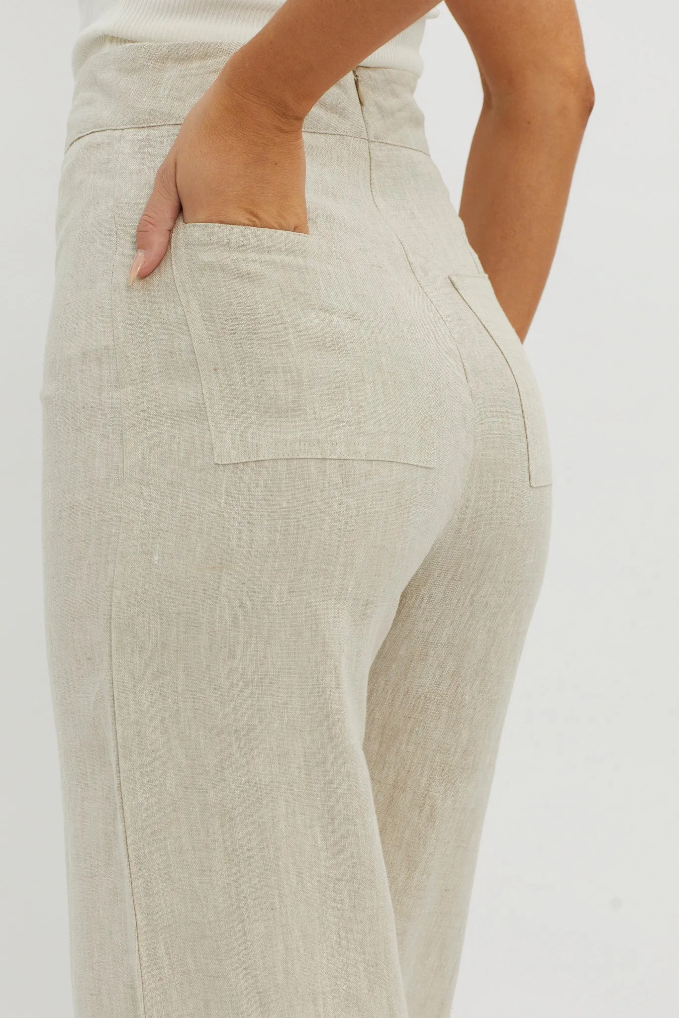 Wanda Wide Leg Pants Oat