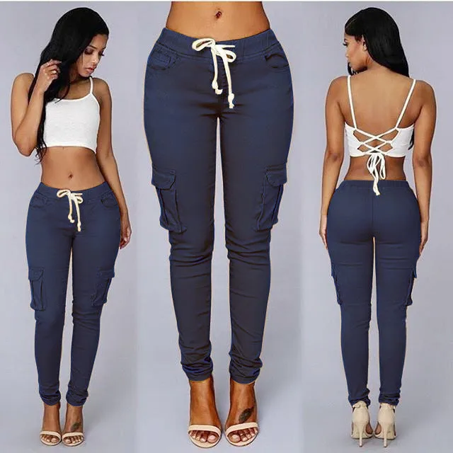 Women's multi-bag casual pants