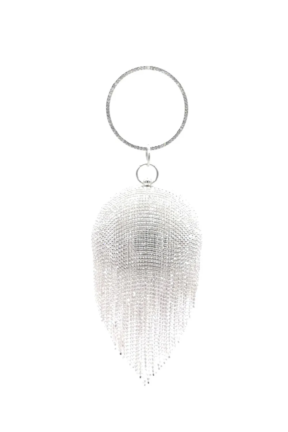 Women’s Rhinestone Fringe Disco Ball Evening Clutch Bags