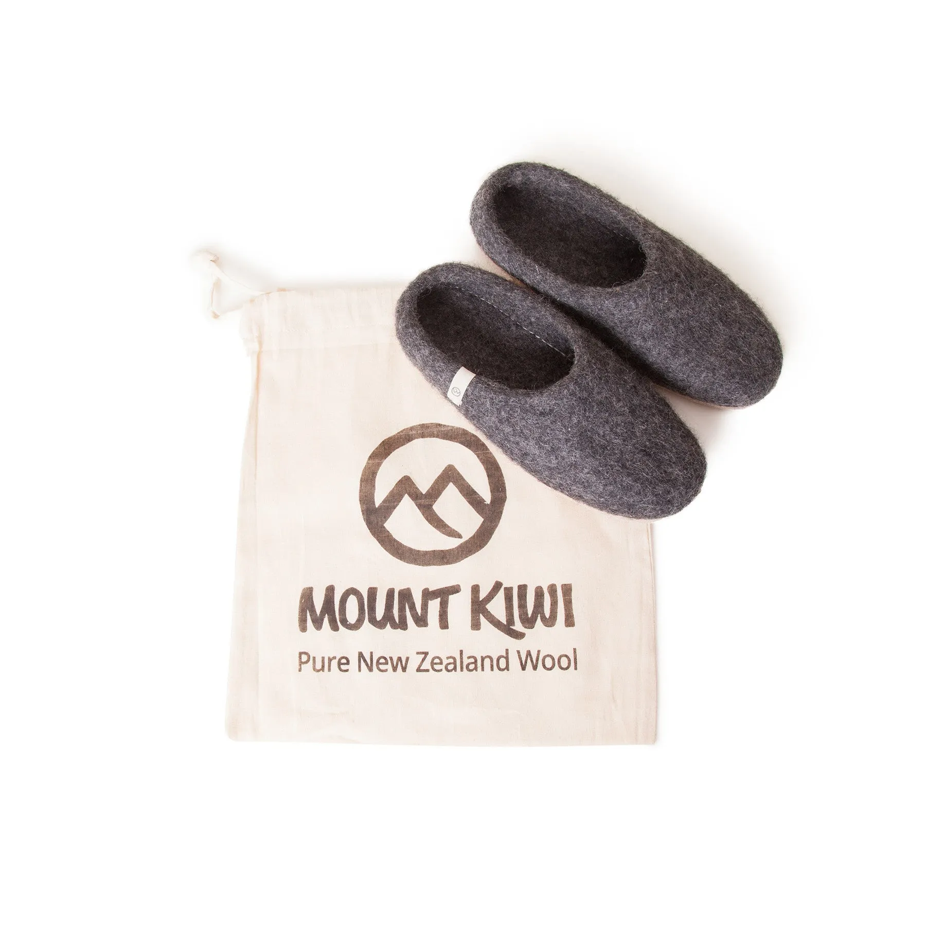 Wool Slippers - Charcoal