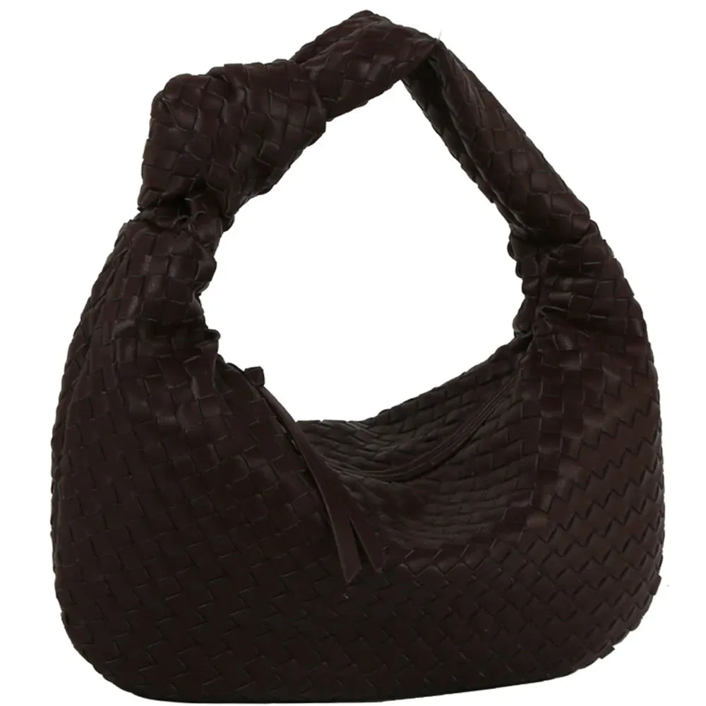 Woven Knotted Hobo Bag