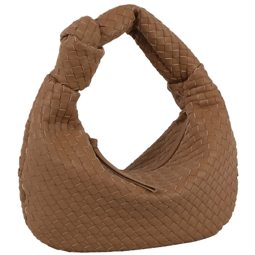 Woven Knotted Hobo Bag