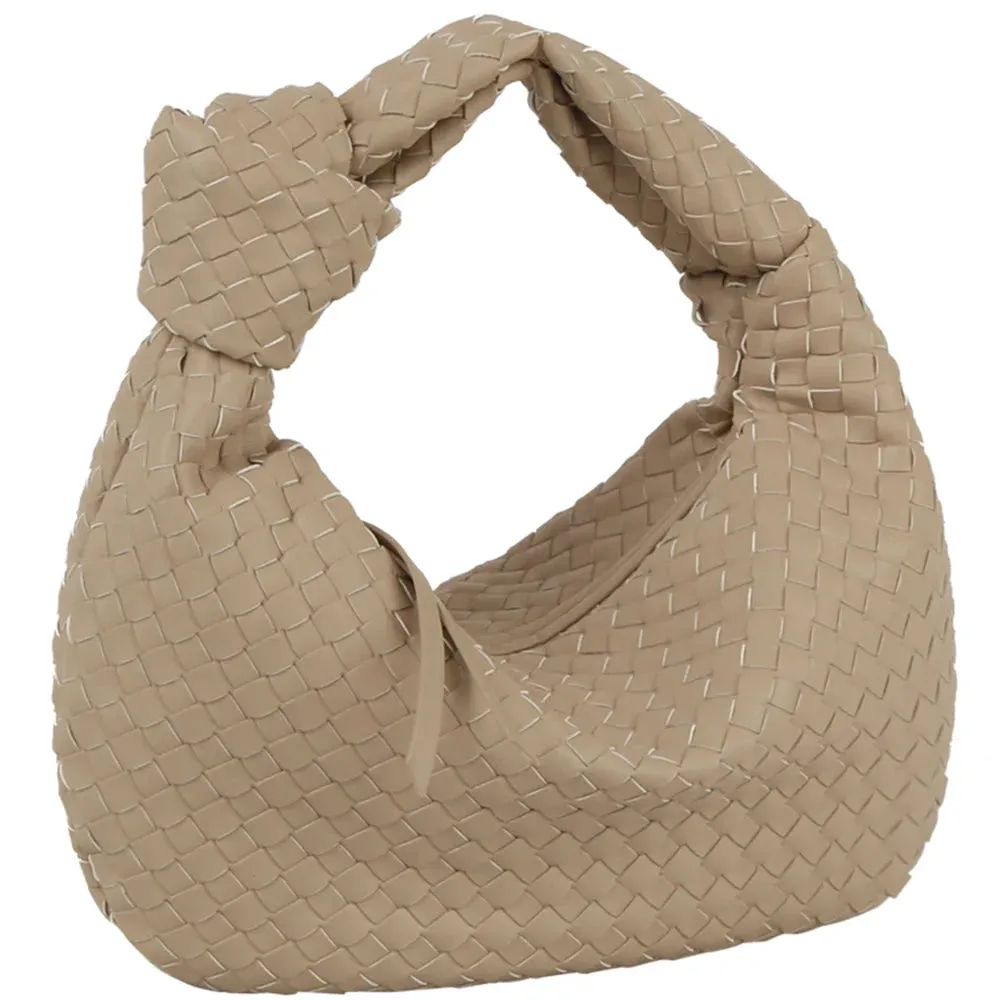 Woven Knotted Hobo Bag