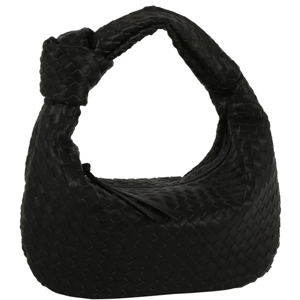 Woven Knotted Hobo Bag