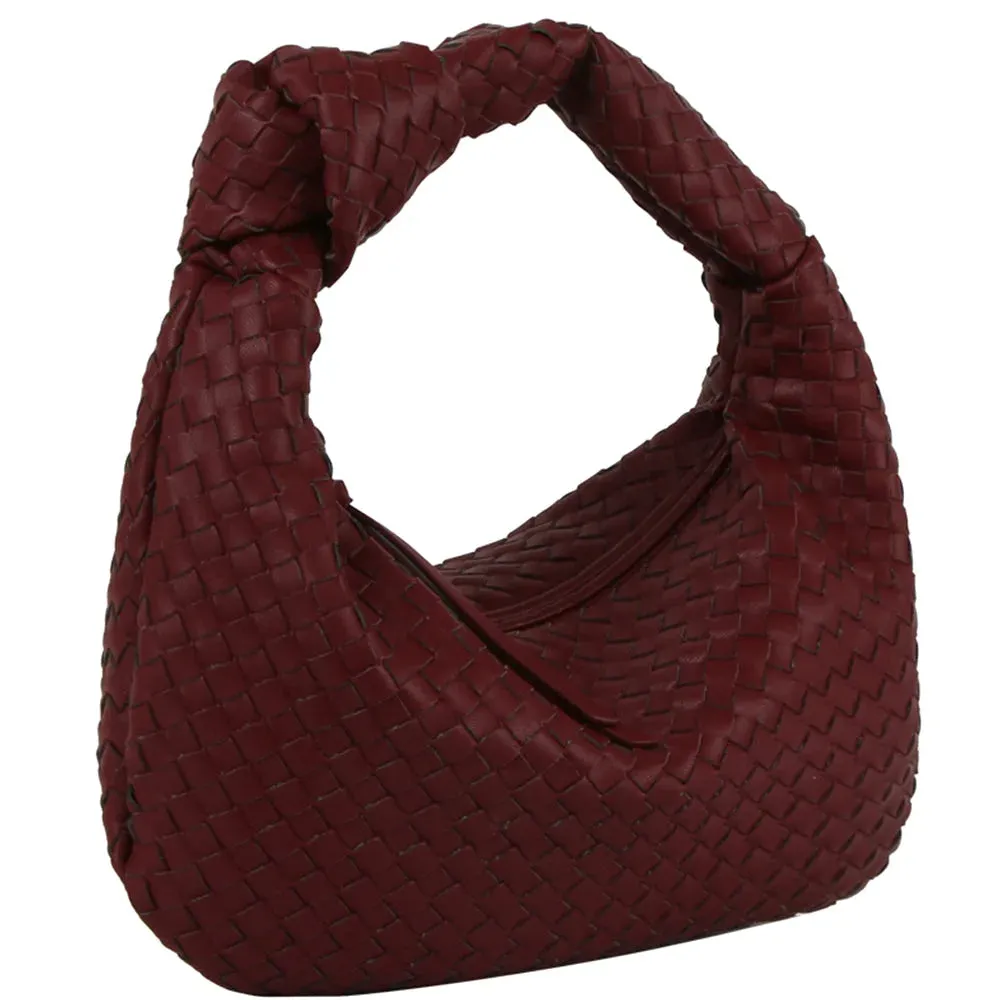 Woven Knotted Hobo Bag