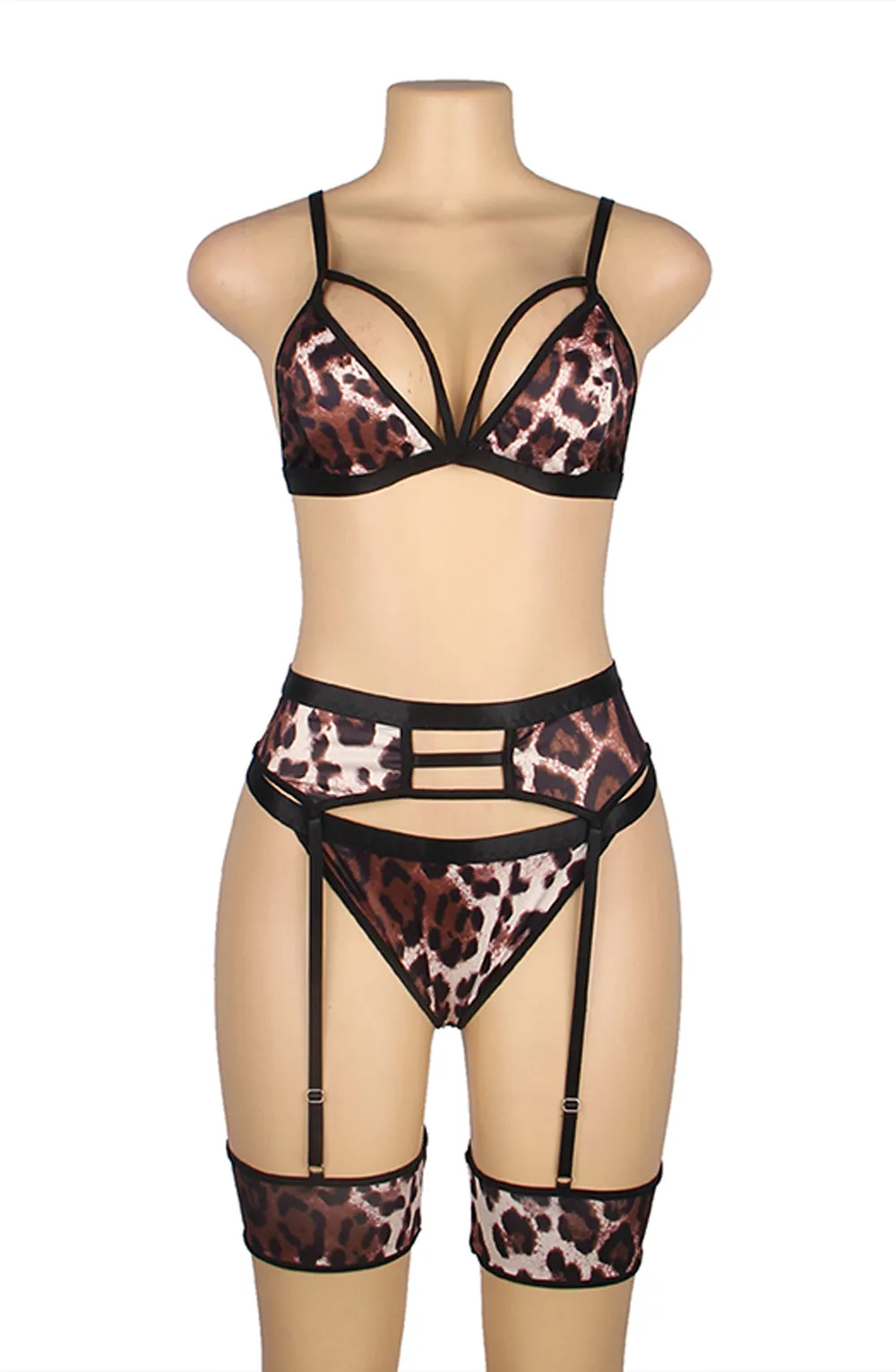 YesX YX837 Leopard Print lingerie Set